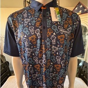 New mens XL Custom Fenix golf polo